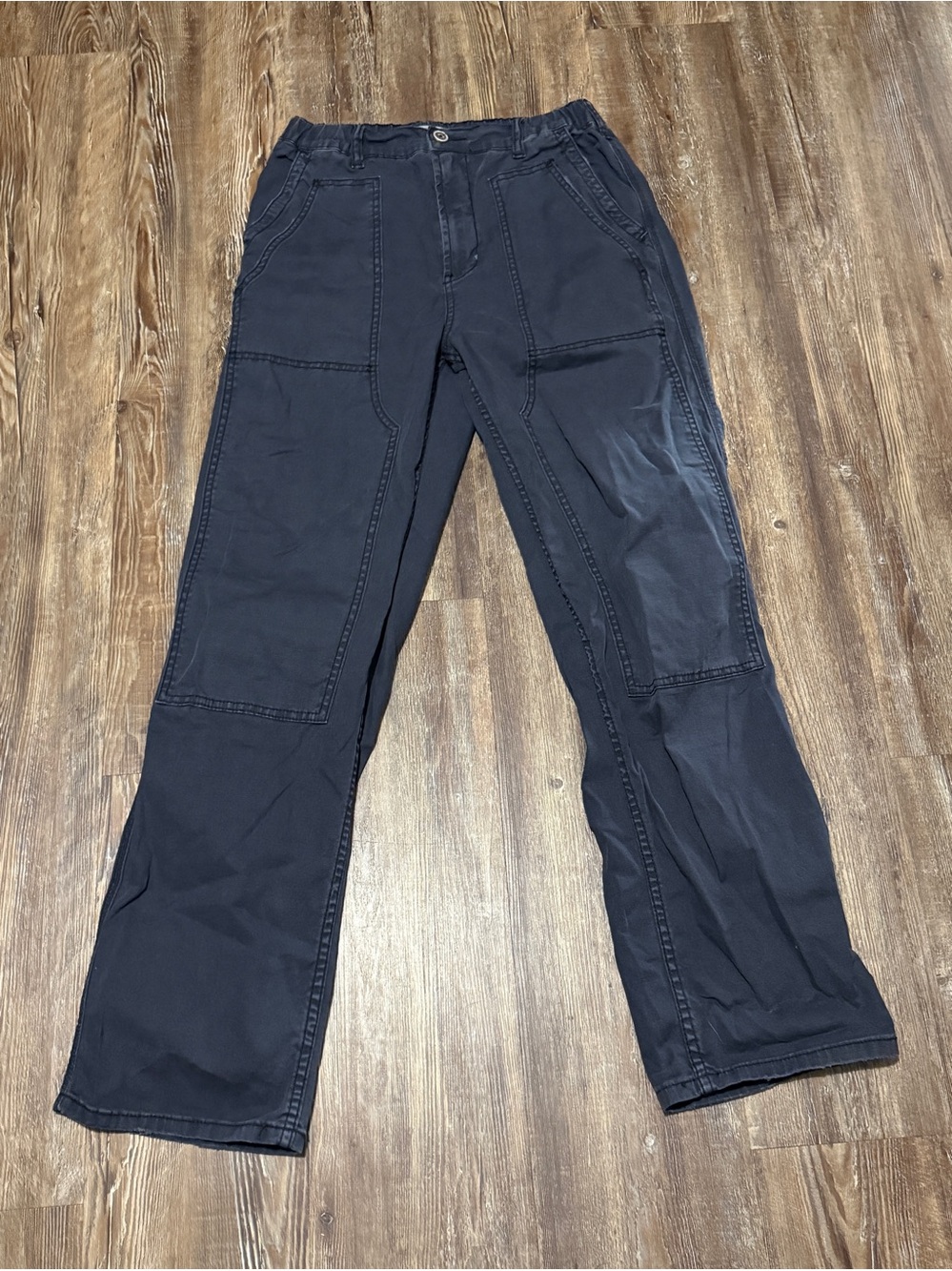 Pilcro The Wanderer Joggers Women's 29 Tall Utility Pocket in Light Charcoal Was